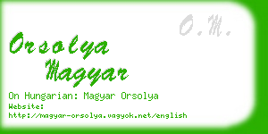 orsolya magyar business card